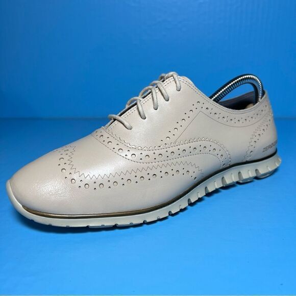 Cole Haan Womens Zerogrand Wingtip Oxford CLII Sneakers in Sand Ivory 8.5B - Picture 1 of 9